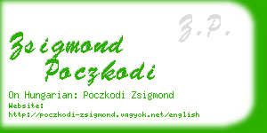 zsigmond poczkodi business card